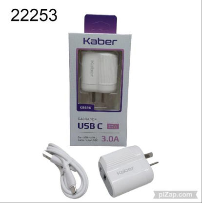 Imagen de CARGADOR USB + USB C 3A 20W 7.24